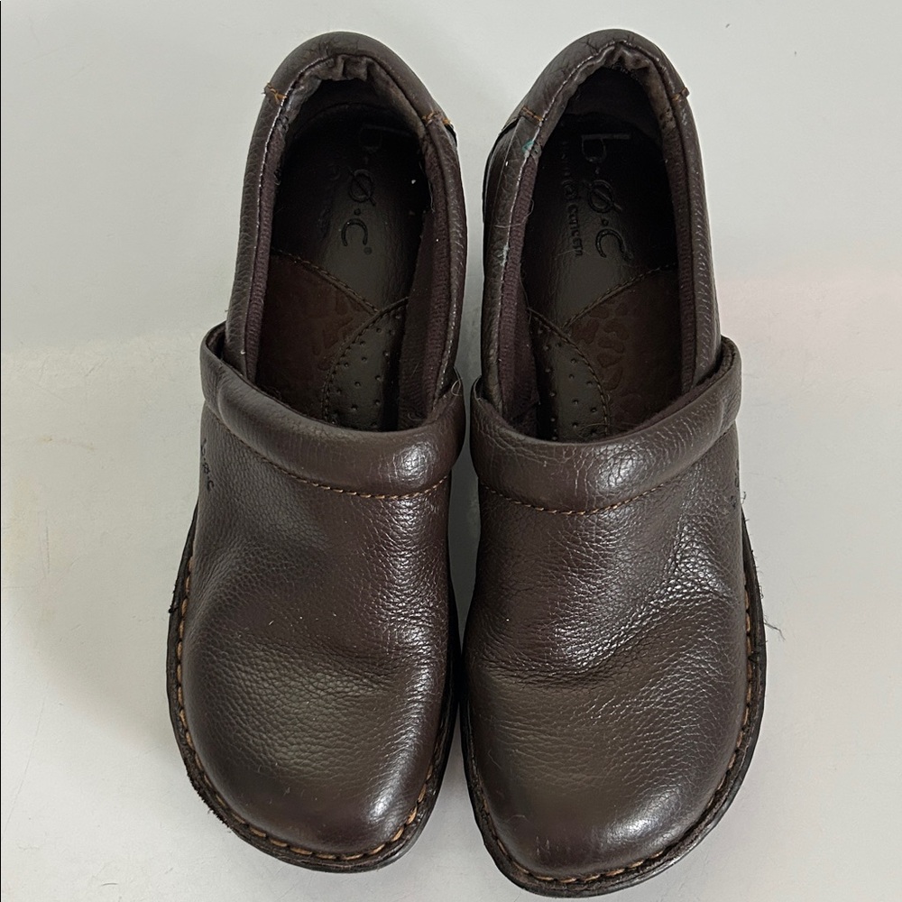 b.o.c. Brown Leather Mules